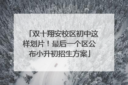 双十翔安校区初中这样划片！最后一个区公布小升初招生方案