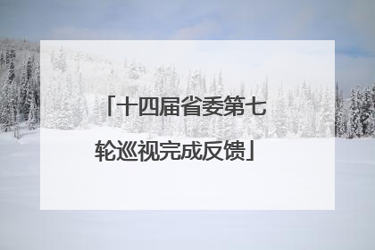 十四届省委第七轮巡视完成反馈