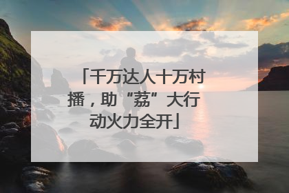 千万达人十万村播，助“荔”大行动火力全开