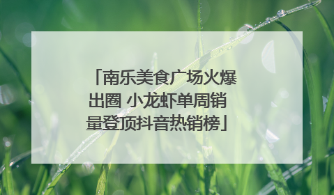 南乐美食广场火爆出圈 小龙虾单周销量登顶抖音热销榜