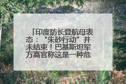 印度防长登航母表态：“朱砂行动”并未结束！巴基斯坦军方高官称这是一种危险的状况……