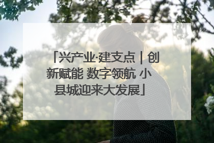 兴产业·建支点｜创新赋能 数字领航 小县城迎来大发展