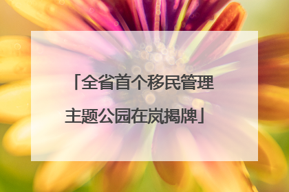 全省首个移民管理主题公园在岚揭牌