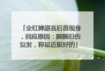 全红婵退赛后首现身，回应原因：脚腕旧伤复发，称最近挺好的