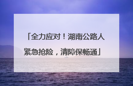 全力应对！湖南公路人紧急抢险，清障保畅通