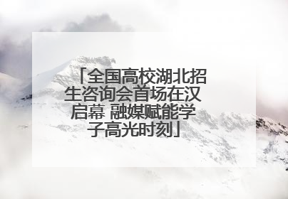 全国高校湖北招生咨询会首场在汉启幕 融媒赋能学子高光时刻