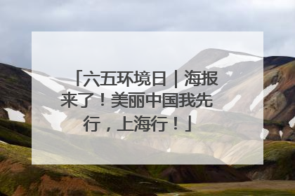 六五环境日｜海报来了！美丽中国我先行，上海行！