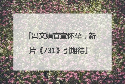 冯文娟官宣怀孕，新片《731》引期待