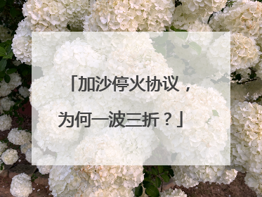 加沙停火协议，为何一波三折？