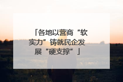 各地以营商“软实力”铸就民企发展“硬支撑”