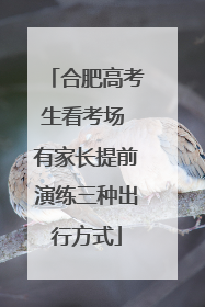 合肥高考生看考场 有家长提前演练三种出行方式