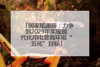 国家能源局：力争到2029年实现现代化用电营商环境“五化”目标