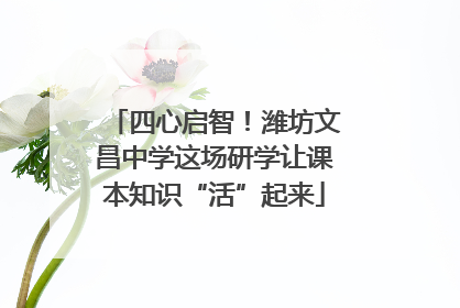 四心启智！潍坊文昌中学这场研学让课本知识“活”起来