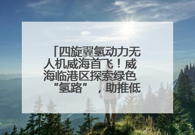 四旋翼氢动力无人机威海首飞！威海临港区探索绿色“氢路”，助推低空经济向长续航、大载重“进化”