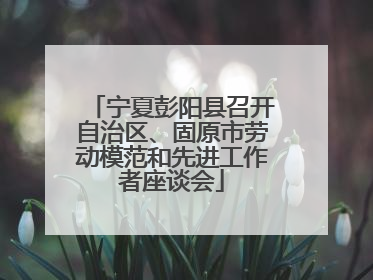 宁夏彭阳县召开自治区、固原市劳动模范和先进工作者座谈会