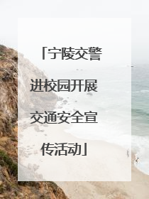 宁陵交警进校园开展交通安全宣传活动