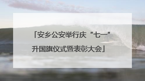 安乡公安举行庆“七一”升国旗仪式暨表彰大会