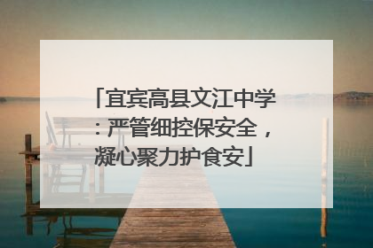 宜宾高县文江中学：严管细控保安全，凝心聚力护食安