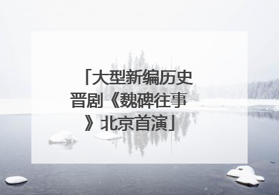大型新编历史晋剧《魏碑往事》北京首演