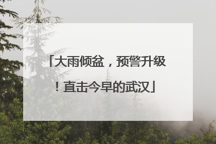 大雨倾盆，预警升级！直击今早的武汉