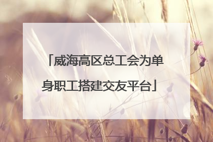 威海高区总工会为单身职工搭建交友平台