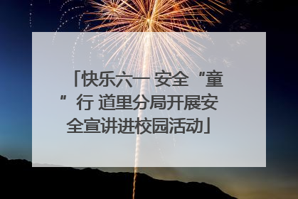 快乐六一 安全“童”行 道里分局开展安全宣讲进校园活动