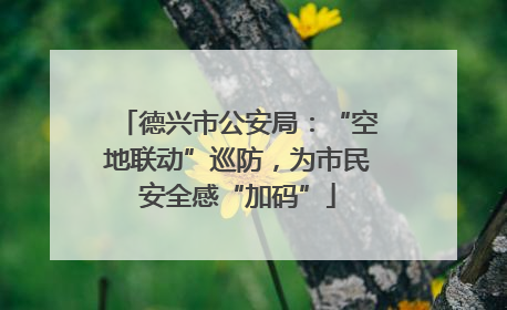 德兴市公安局：“空地联动”巡防，为市民安全感“加码”