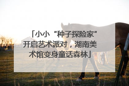 小小“种子探险家”开启艺术派对，湖南美术馆变身童话森林