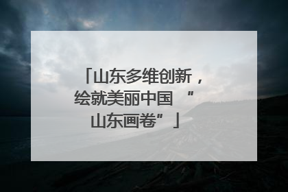 山东多维创新，绘就美丽中国 “山东画卷”