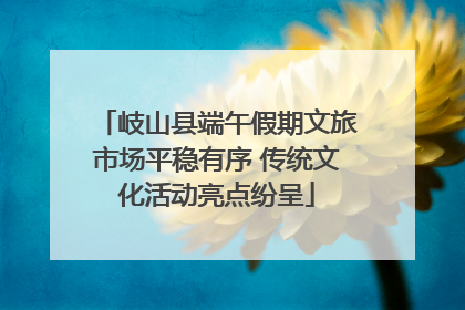 岐山县端午假期文旅市场平稳有序 传统文化活动亮点纷呈