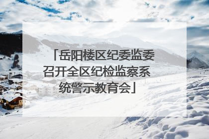 岳阳楼区纪委监委召开全区纪检监察系统警示教育会