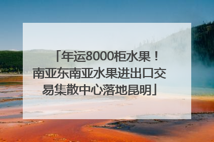 年运8000柜水果！南亚东南亚水果进出口交易集散中心落地昆明