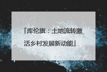 库伦旗：土地流转激活乡村发展新动能