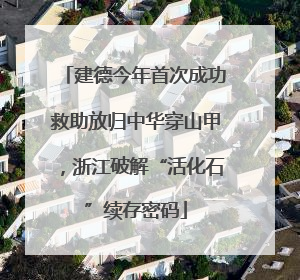 建德今年首次成功救助放归中华穿山甲，浙江破解“活化石”续存密码
