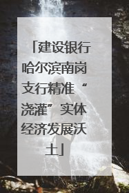 建设银行哈尔滨南岗支行精准“浇灌”实体经济发展沃土