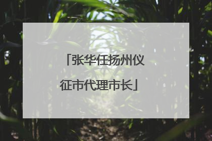 张华任扬州仪征市代理市长
