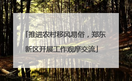 推进农村移风易俗，郑东新区开展工作观摩交流