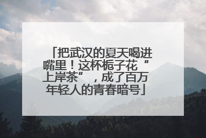把武汉的夏天喝进嘴里！这杯栀子花“上岸茶”，成了百万年轻人的青春暗号