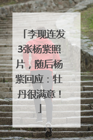 李现连发3张杨紫照片，随后杨紫回应：牡丹很满意！