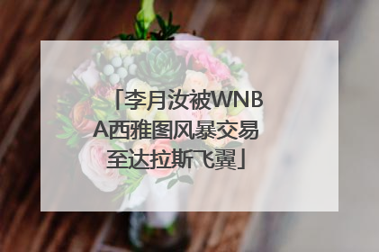 李月汝被WNBA西雅图风暴交易至达拉斯飞翼