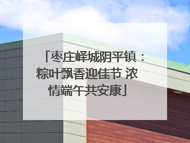 枣庄峄城阴平镇：粽叶飘香迎佳节 浓情端午共安康