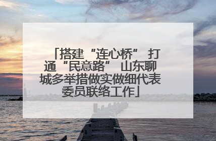 搭建“连心桥” 打通“民意路” 山东聊城多举措做实做细代表委员联络工作