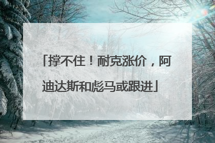 撑不住！耐克涨价，阿迪达斯和彪马或跟进