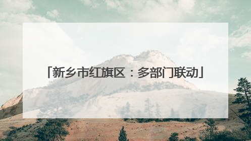 新乡市红旗区：多部门联动