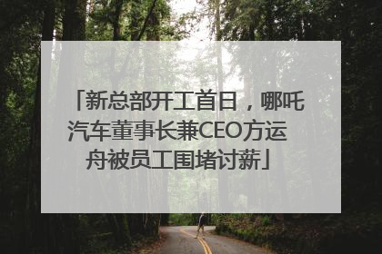 新总部开工首日，哪吒汽车董事长兼CEO方运舟被员工围堵讨薪