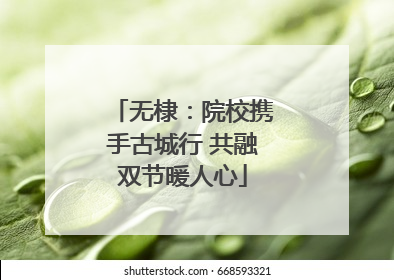 无棣：院校携手古城行 共融双节暖人心