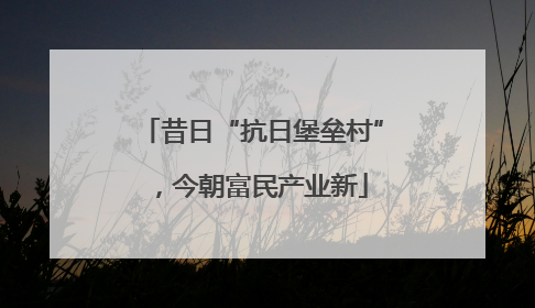 昔日“抗日堡垒村”，今朝富民产业新