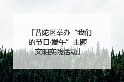 普陀区举办“我们的节日·端午”主题文明实践活动