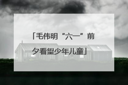 毛伟明“六一”前夕看望少年儿童