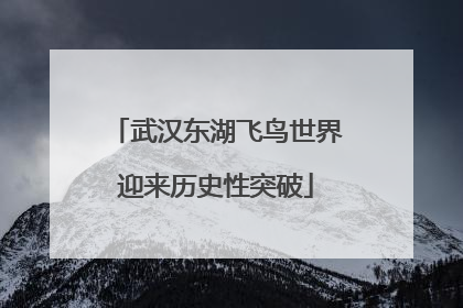 武汉东湖飞鸟世界迎来历史性突破